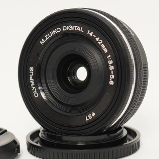 オリンパス(OLYMPUS)の★動画でも大満足★オリンパス14-42mm EZ パンケーキレンズ　ブラック(レンズ(ズーム))