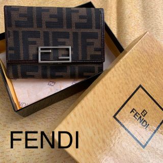 フェンディ(FENDI)のフェンディ　ズッカ柄　三つ折り　ヴィンテージ(財布)