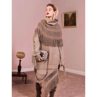 ステラマッカートニー(Stella McCartney)の【期間限定値下】定価13万美品stella mccartneyフリンジニット38(ニット/セーター)