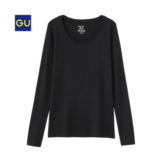 ジーユー(GU)のGU クルーネックT ブラックXL(Tシャツ(長袖/七分))