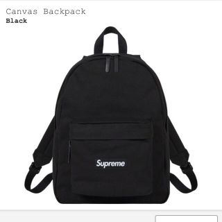 シュプリーム(Supreme)のsupreme canvas backpack black リュック(バッグパック/リュック)