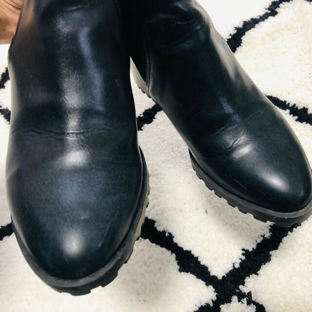 緑林シリーズ ZARA Vibram レザーチェルシーアンクルブーツ サイズ42