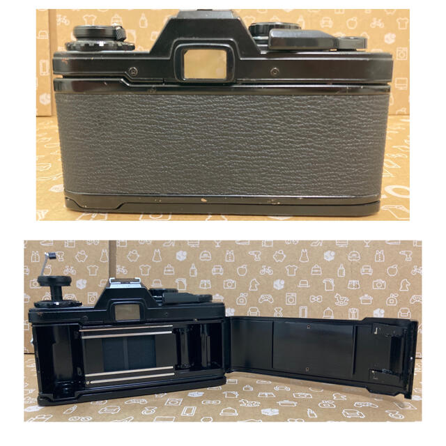 OLYMPUS(オリンパス)のOLYMPUS OM-10 レンズ  マニュアルアダプター 付き 動作品 黒 スマホ/家電/カメラのカメラ(フィルムカメラ)の商品写真