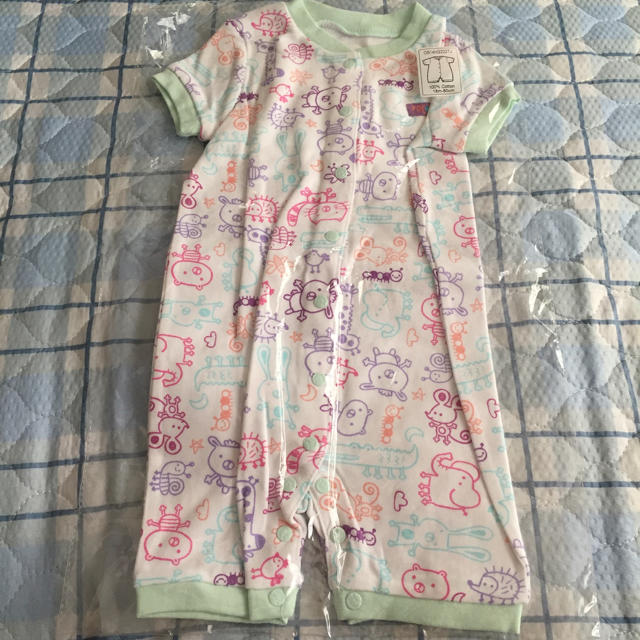 新品☆半袖ロンパース 80cm キッズ/ベビー/マタニティのベビー服(~85cm)(ロンパース)の商品写真