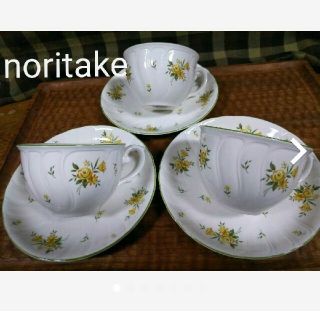 ノリタケ(Noritake)のノリタケ クラフトーン カップ&ソーサー 3客(食器)