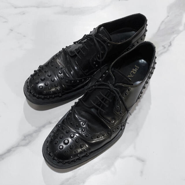 PRADA 18aw スタッズシューズ 23.5cm-