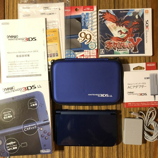 New ニンテンドー3DS LL  メタリックブルー セット+おまけ