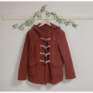 ジーユー(GU)のgu 赤ダッフルコート　制服　私服　アウター レッド　(ダッフルコート)