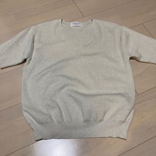 オペーク(OPAQUE)の新品✳︎ラメニットトップス　オペーク(カットソー(半袖/袖なし))