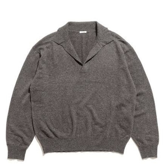 COMOLI(コモリ)のcomoli  コモリ 19aw カシミヤスキッパーニット  グレー サイズ3 メンズのトップス(ニット/セーター)の商品写真