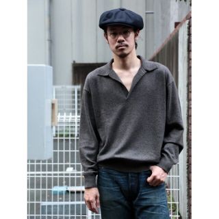 COMOLI - comoli コモリ 19aw カシミヤスキッパーニット グレー サイズ