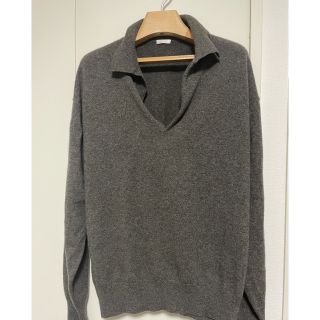 【希少品】comoli カシミヤスキッパーニット ネイビー サイズ 3