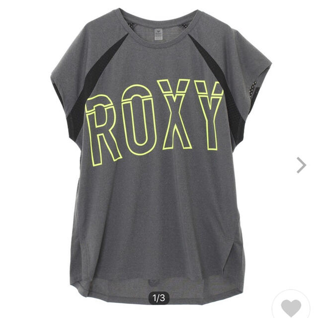 Roxy(ロキシー)のロキシー ROXY  フィットネス  ヨガ　Tシャツ　グレー　L 美品 レディースのトップス(Tシャツ(半袖/袖なし))の商品写真