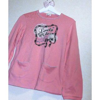 サンカンシオン(3can4on)の新品　サンカンシオン　3can4on ワールド　リボンレース　トレーナー150女(Tシャツ/カットソー)