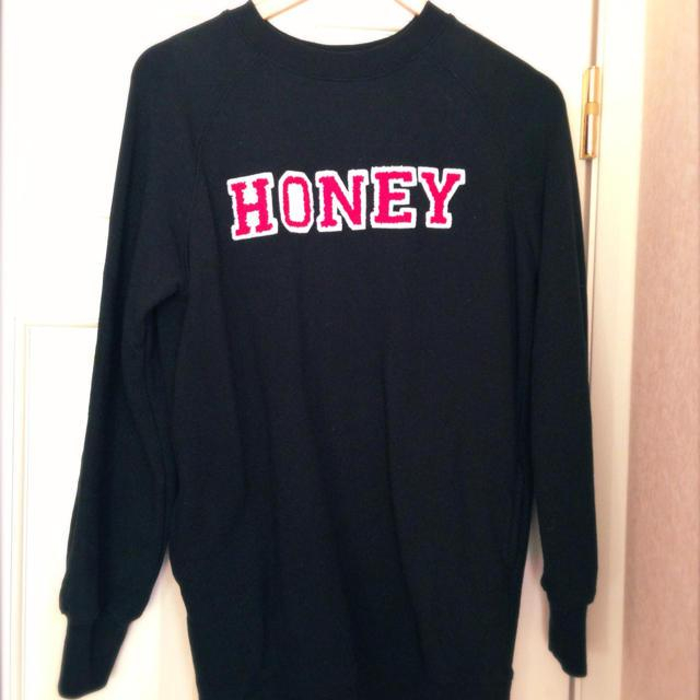 Honey mi Honey - Honey ロゴスウェットワンピ