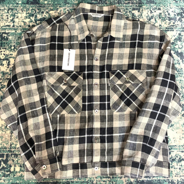 COOTIE - COOTIE Linen Check Work L/S Shirt Mサイズの通販 by yugi