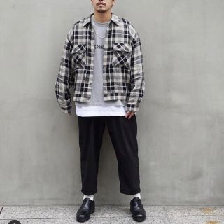 COOTIE  Linen Check Work S/S Shirt Check