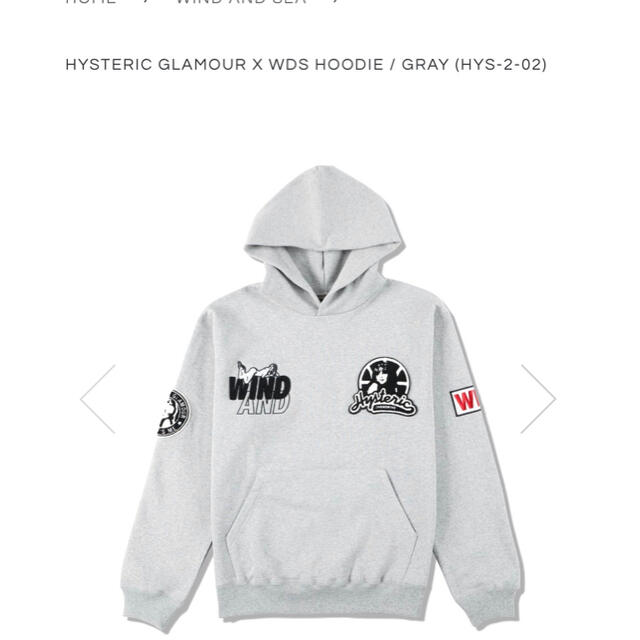 hg様専用 HYSTERIC GLAMOUR WDS HOODIE グレーM 【完売】 23520円引き