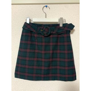 ザラ(ZARA)のチェック　スカート(ひざ丈スカート)