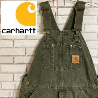 カーハート(carhartt)の90s 古着 カーハート USA製 ダック地 オーバーオール アースカラー(サロペット/オーバーオール)