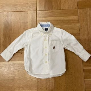 ベビーギャップ(babyGAP)のbaby gap  白シャツ　80㎝(シャツ/カットソー)