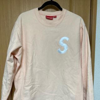 シュプリーム(Supreme)のsupreme SロゴピンクLサイズ(スウェット)