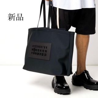 マルタンマルジェラ(Maison Martin Margiela)の新品 メゾン マルジェラ カレンダーロゴ トートバッグ ブラック ユニセックス(トートバッグ)