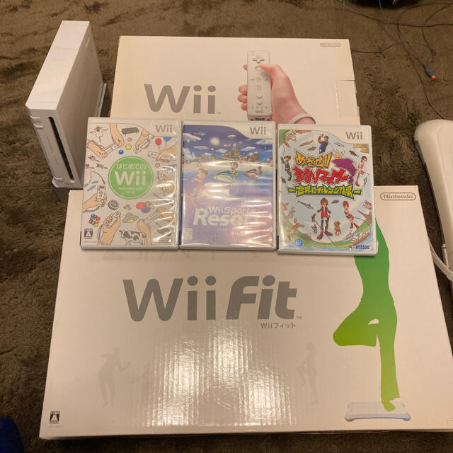 Wii + Wii fit + ソフトセット(リモコン2個有)