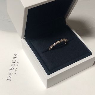 デビアス(DE BEERS)のぴよたん様専用☆美品☆18K PG デビアス ペタル ダイアモンド リング 9号(リング(指輪))