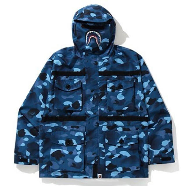 XL BAPE GRADATION CAMO SHARK MASK JACKET