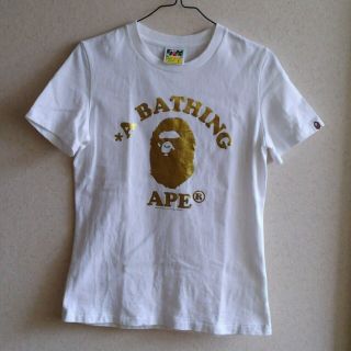 アベイシングエイプ(A BATHING APE)のA BATHING APE 箔プリントＴ(Tシャツ(半袖/袖なし))