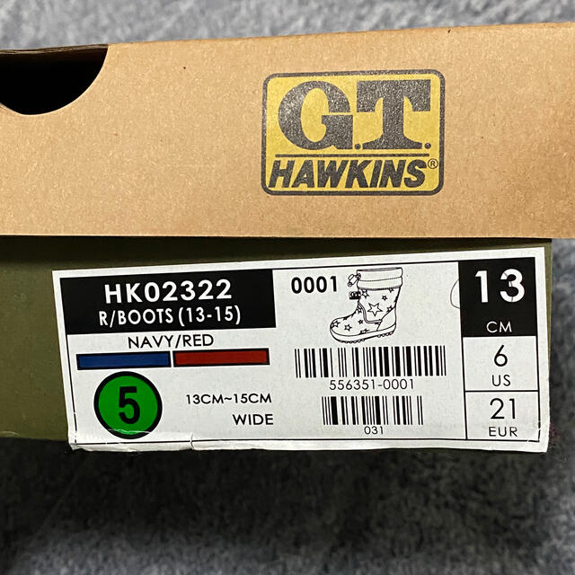 G.T. HAWKINS(ジーティーホーキンス)のGT HAWKINS 長靴　13cm キッズ/ベビー/マタニティのキッズ靴/シューズ(15cm~)(長靴/レインシューズ)の商品写真