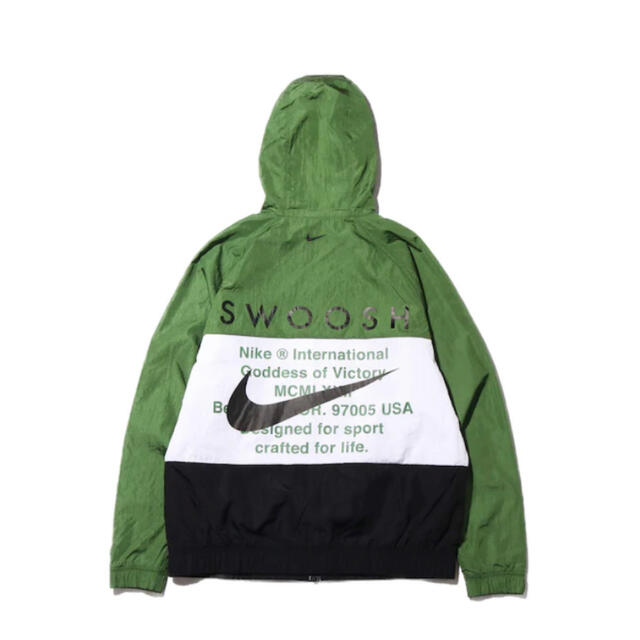 NIKE(ナイキ)のNIKESWOOSHHOODYWOVENJACKETナイロンブルゾン グリーン メンズのジャケット/アウター(ナイロンジャケット)の商品写真