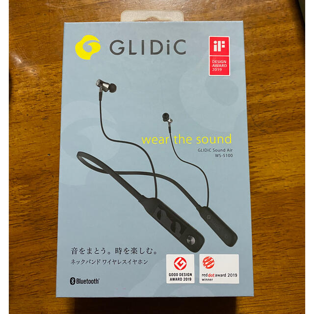 Softbank(ソフトバンク)の新品GLIDiC Sound Air WS-5100/ブラックワイヤレスイヤホン スマホ/家電/カメラのオーディオ機器(ヘッドフォン/イヤフォン)の商品写真