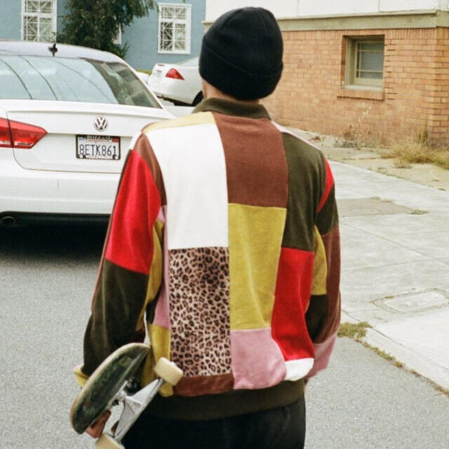 supreme patchwork ベロアポロシャツ