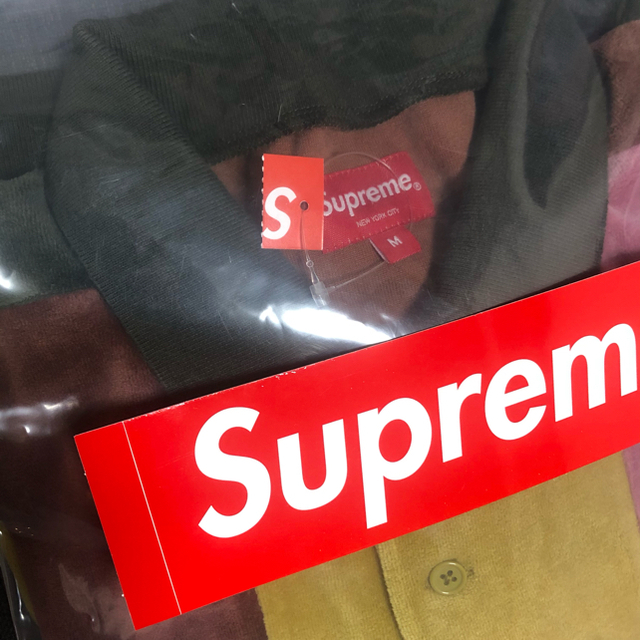 Supreme(シュプリーム)のM Supreme Patchwork Velour L/S Polo 新品 メンズのトップス(ポロシャツ)の商品写真