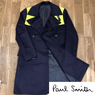 ポールスミス(Paul Smith)のポールスミス   レザー　切替　メルトン　ダブルチェスターコート(チェスターコート)