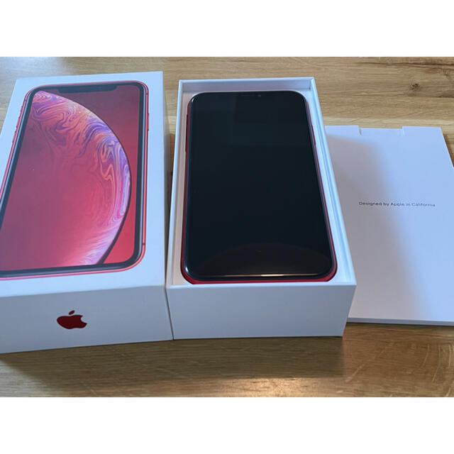 iPhone XR Red 128GB SIMフリー　フルセット一式スマートフォン/携帯電話