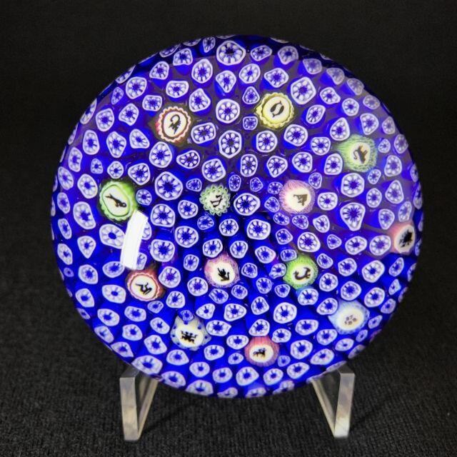 Baccarat 青い花の絨毯 バカラ 1979 バカラ ペーパーウェイト ...