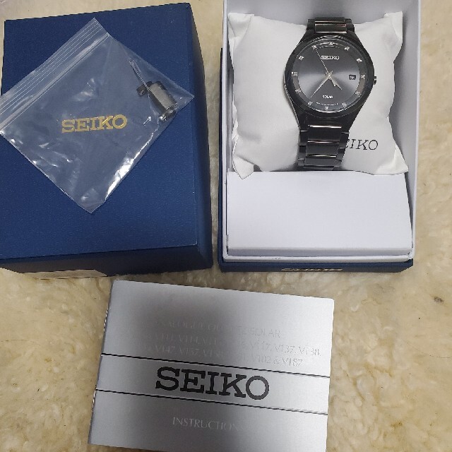 SEIKO(セイコー)の【SEIKO】ソーラー腕時計(ダイヤ）美品 メンズの時計(腕時計(アナログ))の商品写真