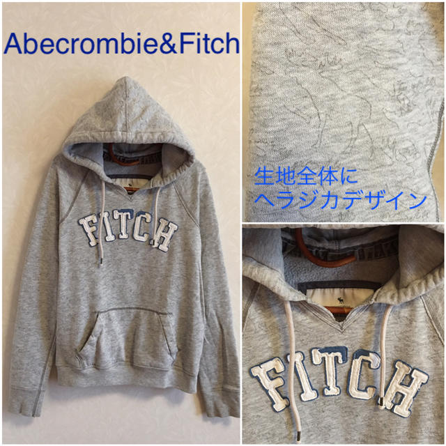 Abercrombie&Fitch(アバクロンビーアンドフィッチ)のアバクロ刺繍ワッペンヘラジカフーディ レディースのトップス(パーカー)の商品写真