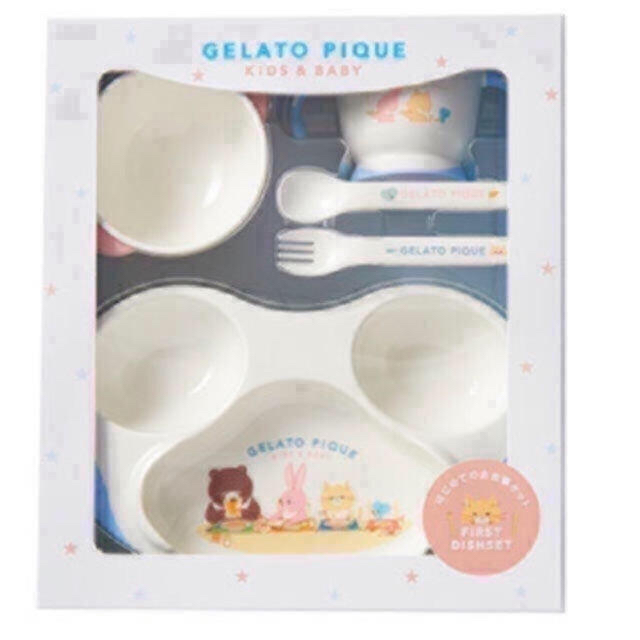 gelato pique(ジェラートピケ)のジェラピケ　食器セット　新品未使用 キッズ/ベビー/マタニティの授乳/お食事用品(離乳食調理器具)の商品写真