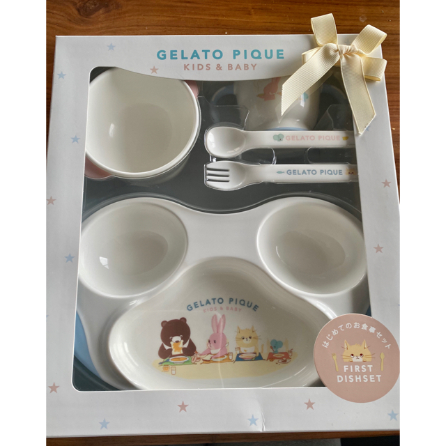 gelato pique(ジェラートピケ)のジェラピケ　食器セット　新品未使用 キッズ/ベビー/マタニティの授乳/お食事用品(離乳食調理器具)の商品写真