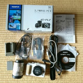 オリンパス(OLYMPUS)のazrs様専用　OLYMPUS PEN Lite E-PL2 ホワイト(デジタル一眼)