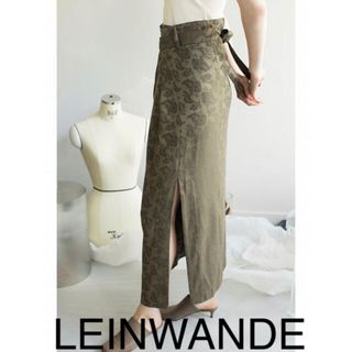 新品 LEINWANDE ジャガードラップスカート カーキ ラインヴァンドの ...