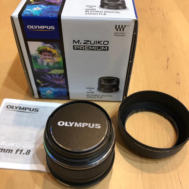 OLYMPUS(オリンパス)のM.ZUIKO DIGITAL 25mm F1.8 ブラック（中古品） スマホ/家電/カメラのカメラ(レンズ(単焦点))の商品写真