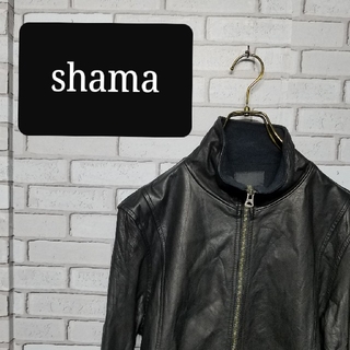 シャマ(shama)の【shama】　シャマ レザー　ジャケット　ブルゾン　ライダース　黒　40(レザージャケット)