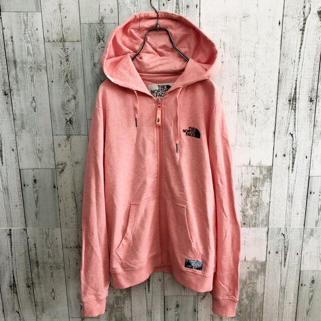 THE NORTH FACE(ザノースフェイス)の美品☆ ノースフェイス　ジップパーカー　ピンク　レディースL メンズXS レディースのトップス(パーカー)の商品写真