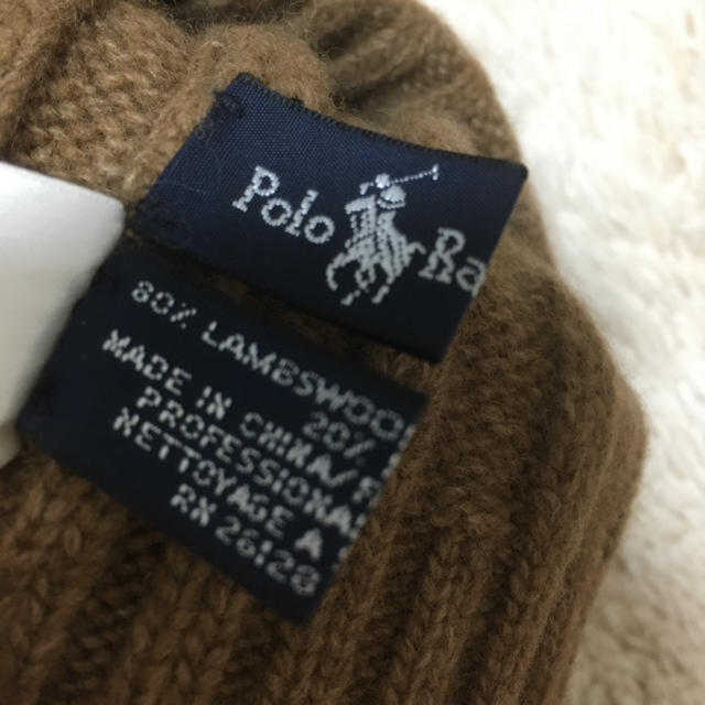 POLO RALPH LAUREN(ポロラルフローレン)のポロラルフローレン　美品　ニット帽 レディースの帽子(ニット帽/ビーニー)の商品写真