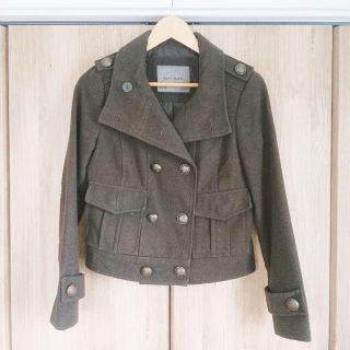 ザラ(ZARA)のZARA BASIC ジャケット コート カーキ(ミリタリージャケット)